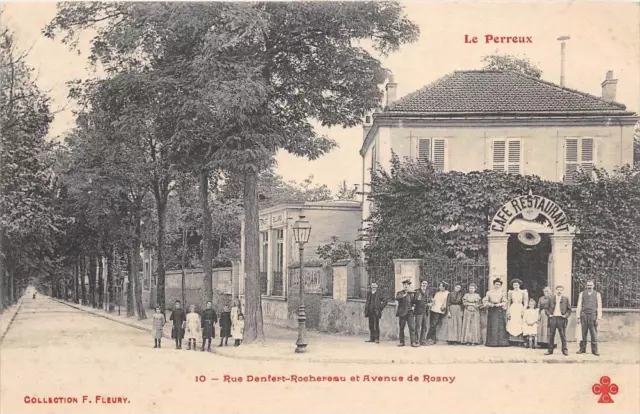 Cpa 94 Le Perreux Rue Denfert Rochereau Et Avenue De Rosny