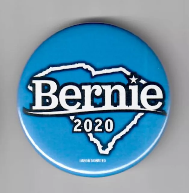 Official 2020 Bernie Sanders Presidential Campaign Button from Greenville SC HQ
