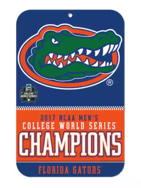 Florida Gators 2017 College World Series CWS Champions Plastic Wall Sign