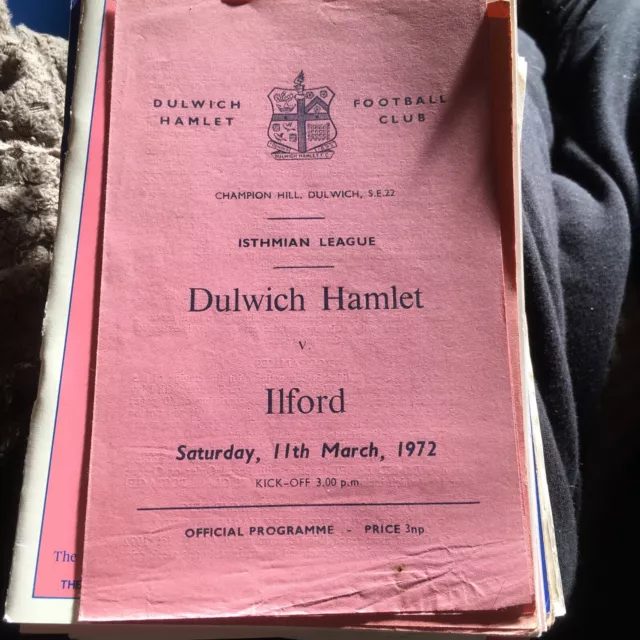 Dulwich Hamlet v Ilford 1971/72 (Isthmian League).