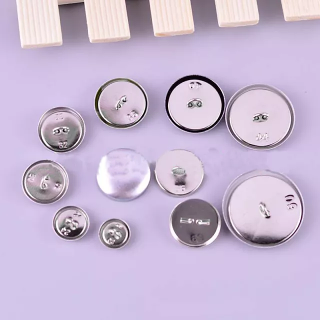 100 Pcs Cover Button Kit DIY Handmade Fabric Round Covered Cloth Metal Craft 2