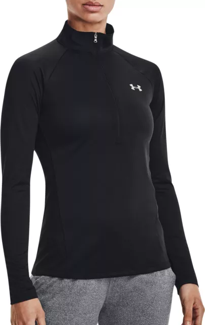 Under Armour Womens Tech Half Zip Long Sleeve Training Top Gym Lightweight Black