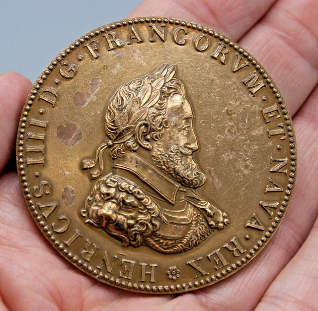 Médaille Bronze Henri IV & Marie De Médicis - 2e Anniversaire Du Dauphin, 1969