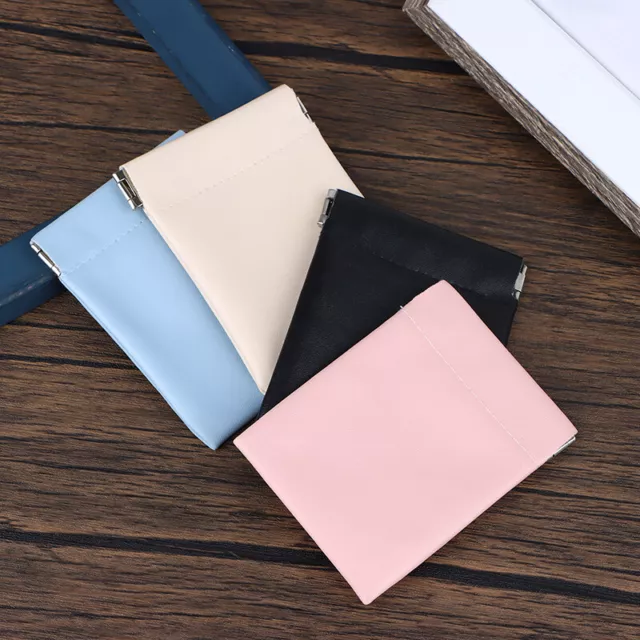 Pu Leather Coin Purse Women Men Small Mini Wallet Bag Data Line Storage Bag  q