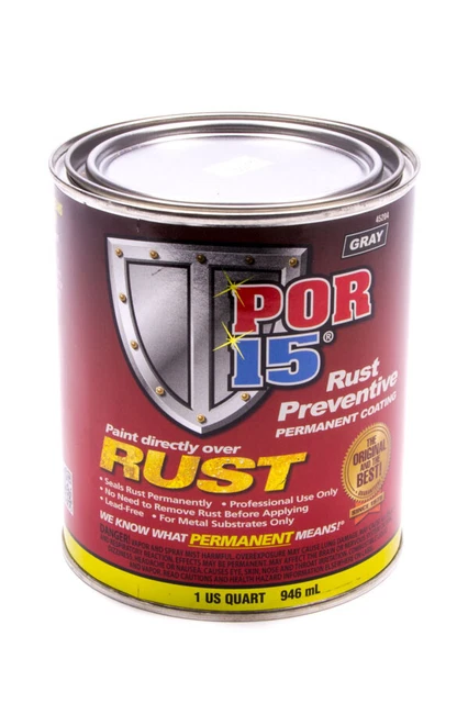 Por-15 Rust Preventive Paint Gray 1 Qt Can P/N 45204
