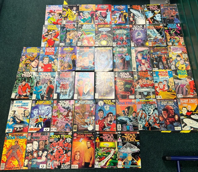 HUGE JOB LOT x 49 DC & Marvel Comics  STAR TREK  1980's & 90's (Lot 306)