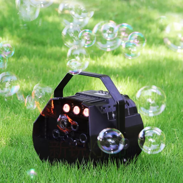 Seifenblasenmaschine LED RGB Bubble Machine Bühnenlicht DJ Party Effekt 3in1