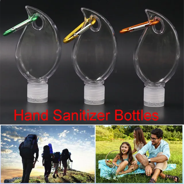 Hand Sanitizer Bottles Flip Cap Bottles Leak Proof Refillable Bottles with Hook
