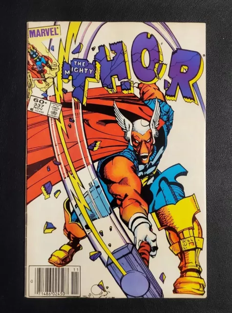 Mighty Thor #337 • 1st App. Beta Ray Bill • Newsstand • Mark Jewelers insert