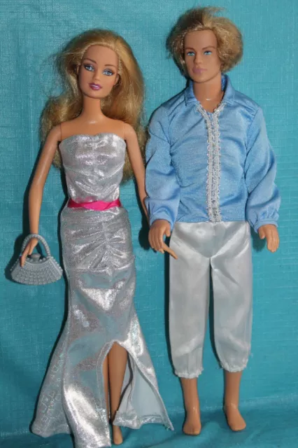 Mattel K1 Barbie Ken Puppe Prinz Prinzessin Abendkleid Tasche Hose Hemd Paar Rar