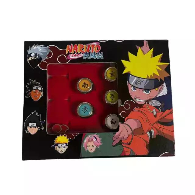 7 Naruto Rings Pendants Akatsuki Member's Ring Ninja Prop Rings Collection