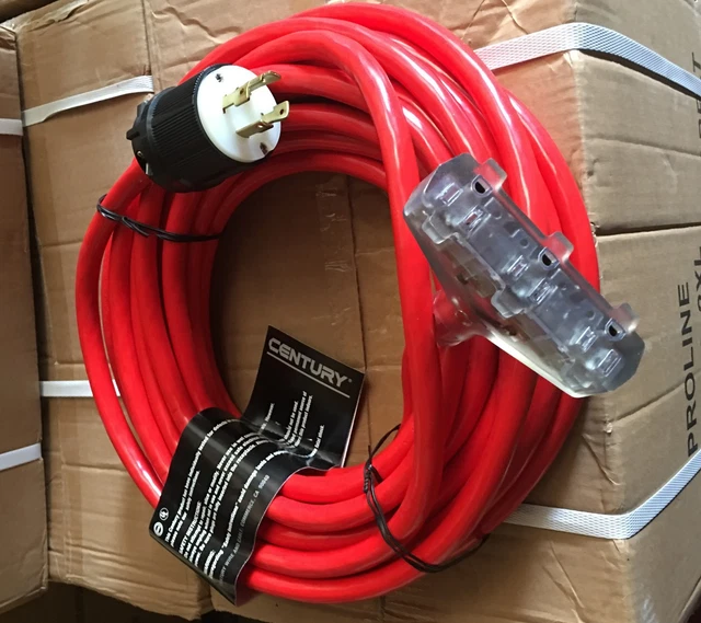 GENERATOR EXTENSION CORD 30A 50FT NEMA L1430 10AWG Copper Wire UL with