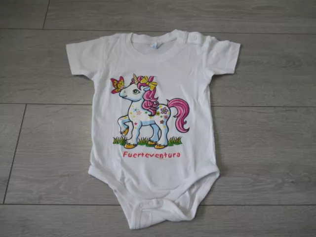 1 body bébé fille manches courtes licorne fuerteventura taille 12 mois