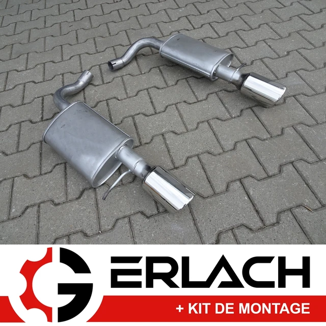 Silencieux Arrière Pour AUDI A4 B5 (2.4, 2.6, 2.8 Quattro) 1995-2001 - Acier Aluminié - Neuf