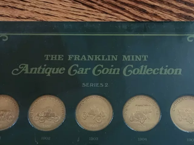 FRANKLIN MINT ANTIQUE CAR COIN COLLECTION SERIES 2-BRONZE-Set of 25