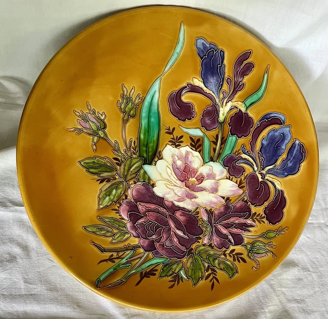 GRAND PLAT ANCIEN faïence de GIEN EUR 23,00 - PicClick FR