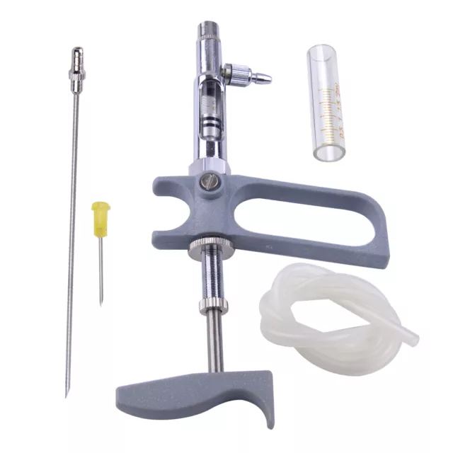 2ml Automatic Syringe Veterinary Chicken Sheep Adjustable Self Refill Injector