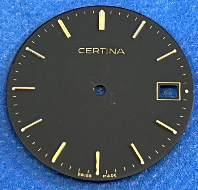 Cadran De Montre CERTINA Quartz - Diamètre 28.50 Mm, New Old Stock (NOS), Neuf Vintage, Fabriqué En France
