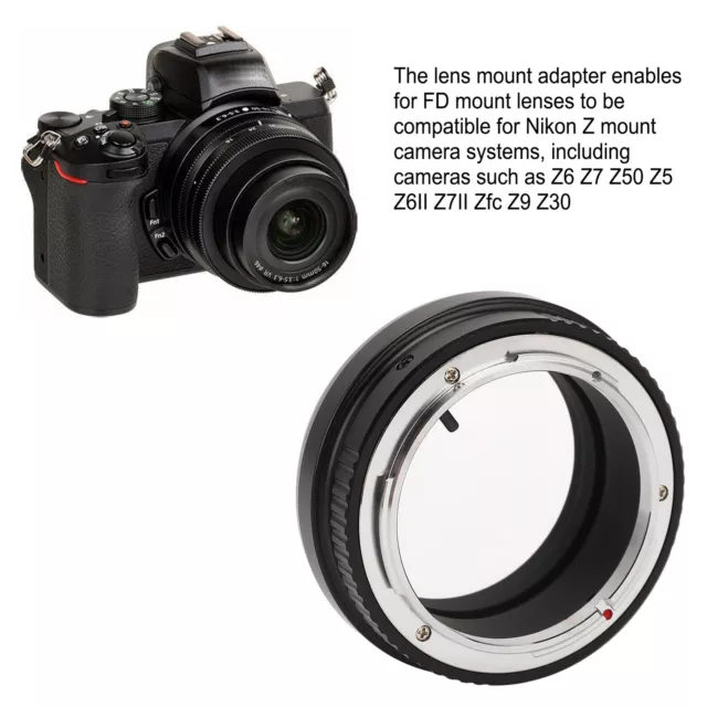 Anillo adaptador de lente de cámara FD a Z montaje adaptador de cámara anillo adaptador de enfoque manual