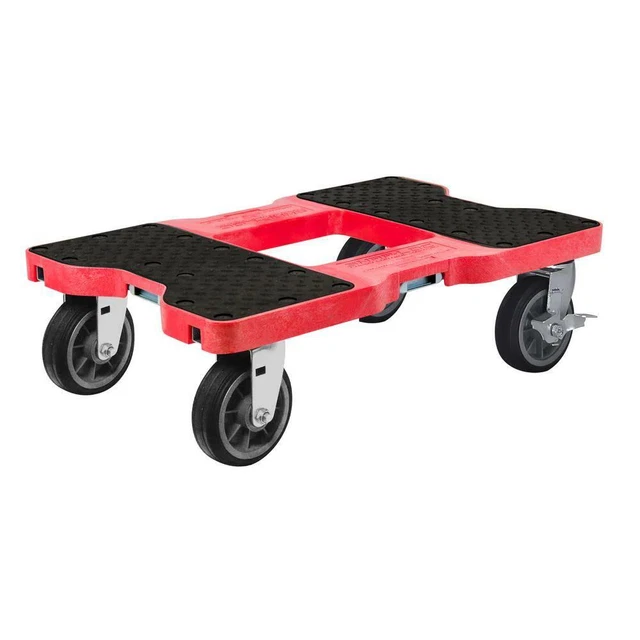 E-Track Dolly Mover Transport 1,500 lbs. Capacity All-Terrain Professional Red