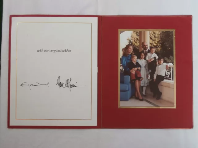 Danksagung Autogramm König Jordanien christmas card Royal Family Jordan signed