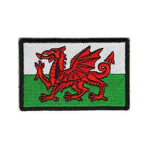 Embroidered 3" Wales Welsh Flag Red Dragon Sew or Iron on Patch Biker Patch