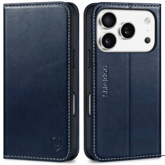 SHIELDON CASE FOR iPhone 17 Pro 6.3" Genuine Leather Wallet RFID, Flip  Folio 14.00 - PicClick UK