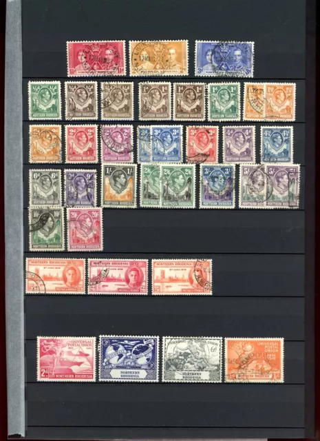 Northern Rhodesia KGVI used collection inc 1938 set