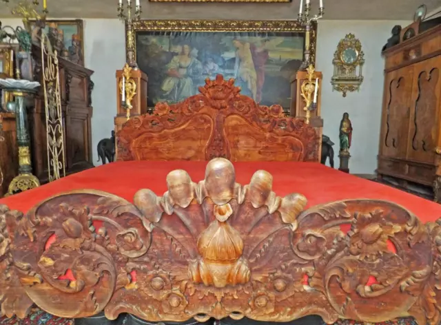 Königsbett Bett Edelholz Holz Royal King Bed Letto Lit Cama Alt Antik Antique?