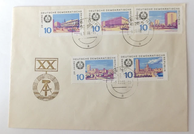1 FDC - Erstagsbriefe - DDR - Michel Nrr.  1497 - 1498 - 1499 - 1502 - 1504