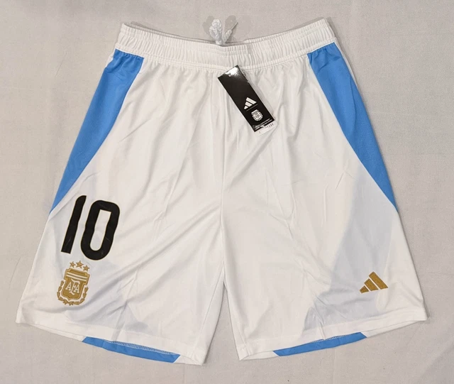 MESSI 10 ARGENTINA Copa America 2024 Home White Adidas Shorts Jersey