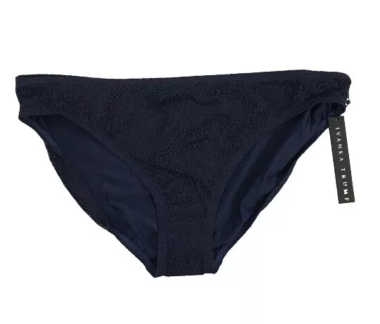 NWOT Ivanka Trump Navy Lace S Solid Lined Cheeky Bikini Swim Bottom 110882