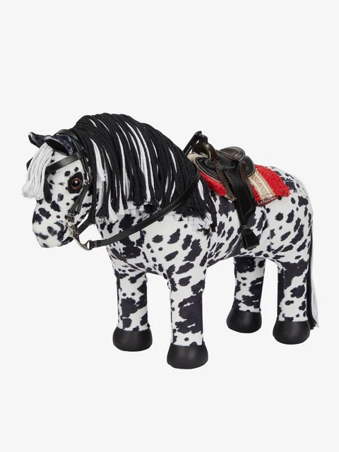 Peluche Caballo Appaloosa Dakota Black | Modelo De Juguete Con Melena Bicolor, De 3+ Años, Caja De Establo Incluida