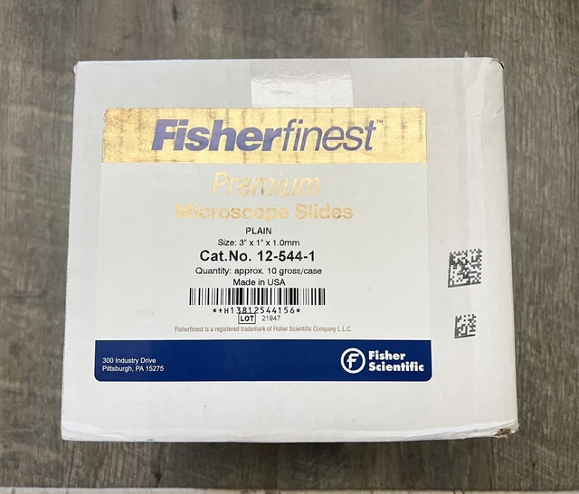 NEW Fisher Finest Premium Microscope Slides Plain 3" x 1" x 1 mm 12-544-1 CASE