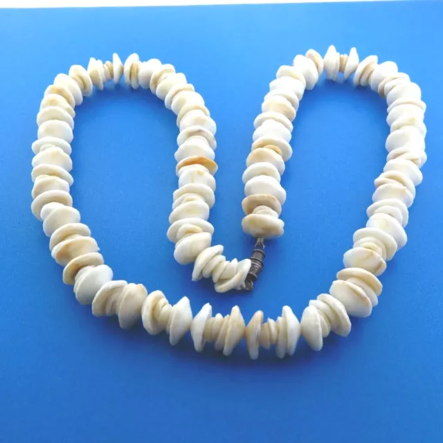 Vintage Genuine Puka Shell Necklace 15mm 25 Inch