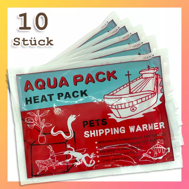 Aqua Pack 10 x Heat Pack Wärmekissen für Pflanzen- und Tierversand Tiertransport