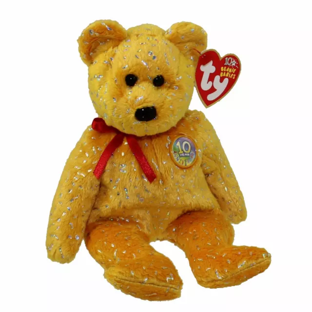 TY Beanie Baby - DECADE the Bear (Gold Version) (8.5 inch) - MWMTs Stuffed toy