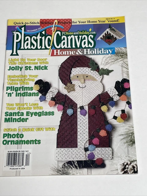 Revista de lona de plástico para el hogar y las vacaciones n.o 77 patrón de Navidad y Acción de Gracias