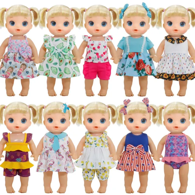 WONDOLL 12 inch Baby Doll-Clothes and Accessories - 10 Sets Doll Clothes  for 10-12 Inch Dolls, Baby Doll Clothes Dress Outfits Accessories Christmas
