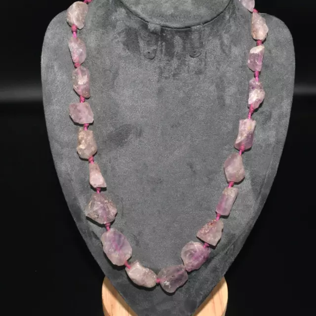Ancient Bactrian & Roman Natural Amethyst Bead Necklace including 20 Beads