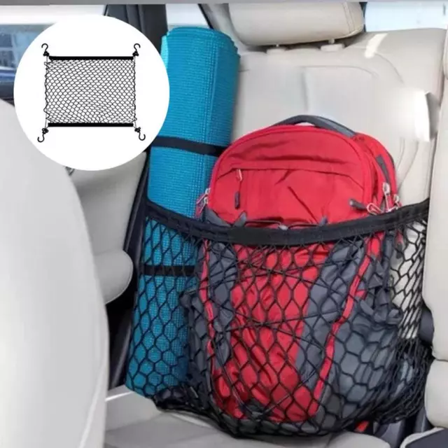 Mesh Pocket Hanging Bag Boot Car Seat Tidy Storage Boot Organiser Car Net A7T8