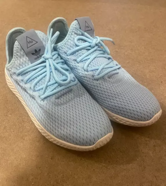 Adidas Pharrell Williams Tennis Hu Trainers Sneakers Size UK 4.5 Icey Blue