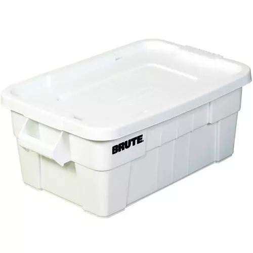 Brute Totes avec Couvercle, 71.1cm x 45.7cm x 11 ", Blanc, 1 / Chaque