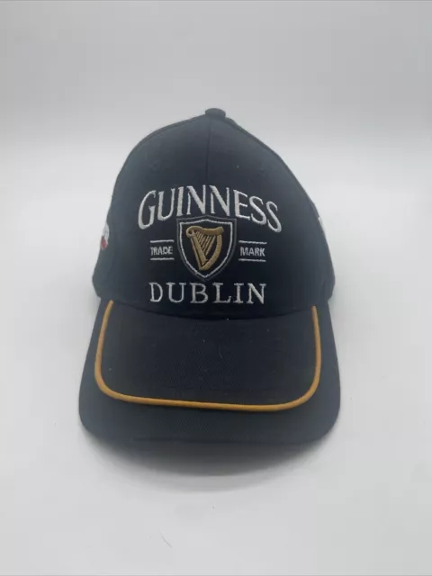 Guinness Beer Baseball Cap Hat Black Adult Men's Adjustable Logo Dublin *