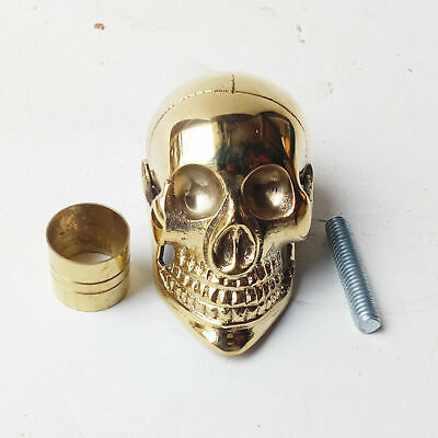 Golden Brass Victorian Skull head Handle for Shaft Walking Stick Cane Solid gift
