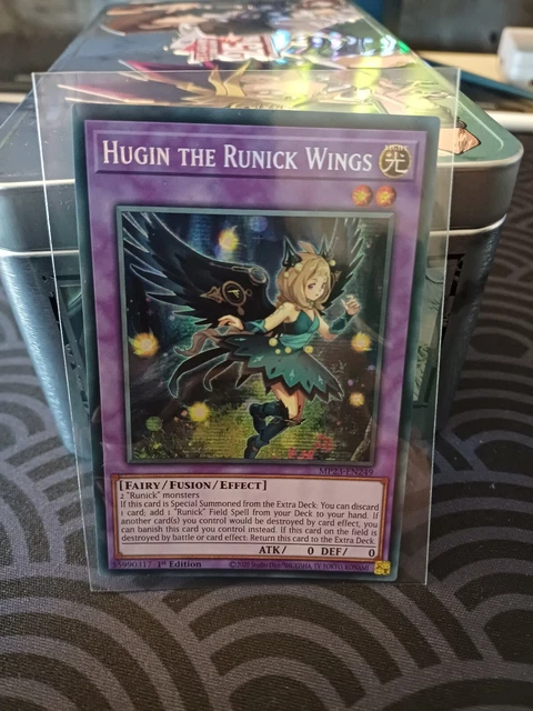 Hugin The Runick Wings – Yu-Gi-Oh! Karte, MP23-EN249, Prismatic Secret Rare, 1. Auflage