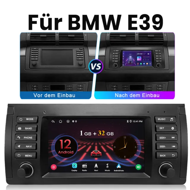 Radio de coche carplay Android 12.0 ocho núcleos 32 GB LTE GPS Navi SWC DSP para BMW E39