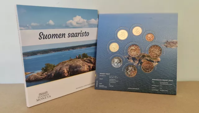 Coffret BU Euros Finlande 2021 Archipelago - 1 centime à 2 euros + Commémorative