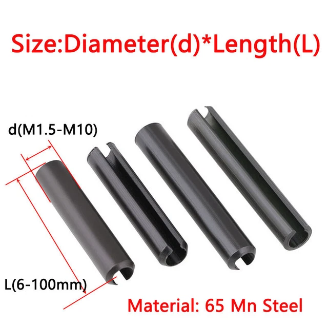 M8 Slotted Spring Pins M8 X 8mm Stainless Steel Slotted Spring Tension Pins – DIN 1481 Standard Roll Pins Spring Loaded Pull Pins - Foto 5