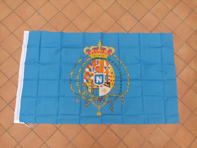 Bandiera Regno Due Sicilie 90x150 Cm - Poliestere, Doppia Cucitura, Per Barca O Esposizione